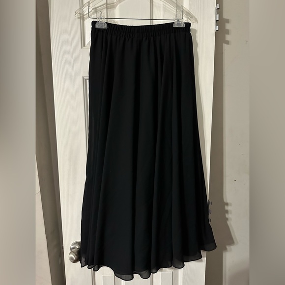 Vintage 90s Nah Nah Collection Black double Layer Full Skirt Size SMALL EUC - Picture 4 of 6